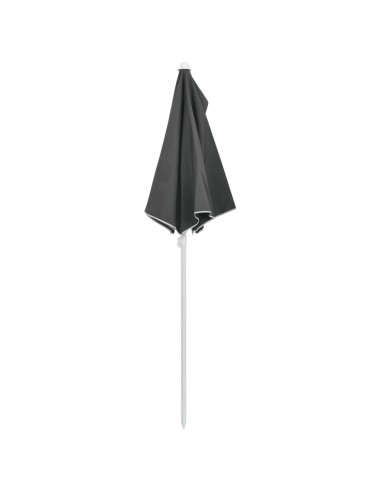 Demi-parasol de jardin avec mât 180x90 cm...
