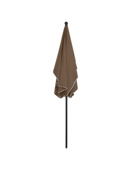 Parasol de jardin avec mât 210x140 cm Taupe