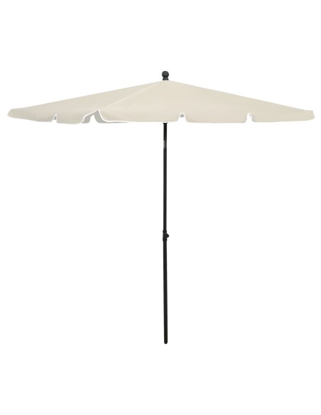 Parasol de jardin avec mât 210x140 cm Sable