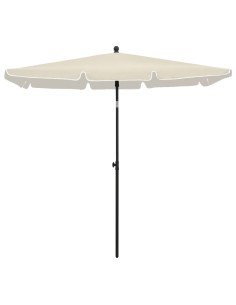 Parasol de jardin avec mât 210x140 cm Sable 2