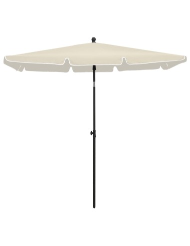 Parasol de jardin avec mât 210x140 cm Sable