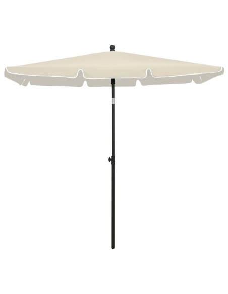 Parasol de jardin avec mât 210x140 cm Sable