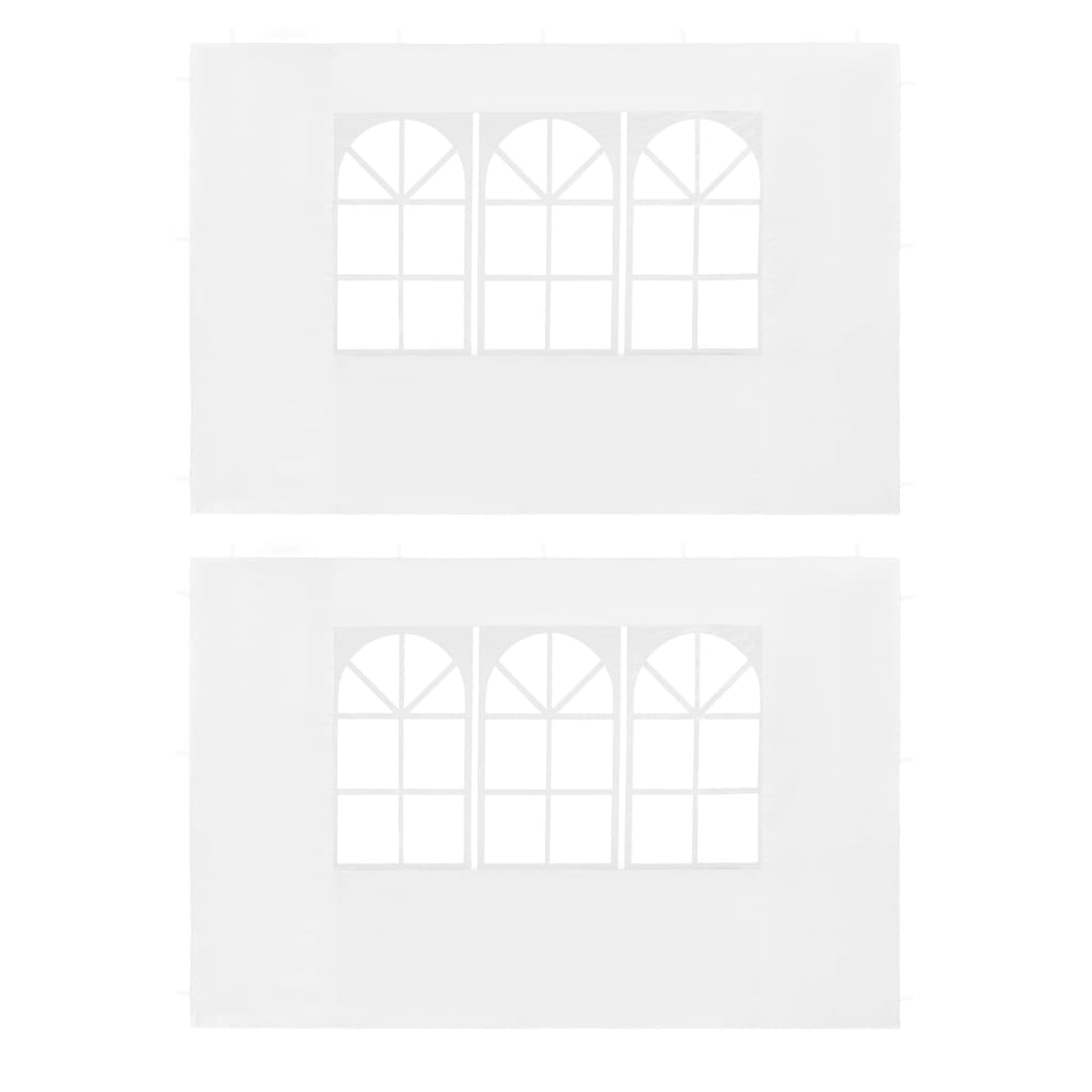 Paroi blanche avec fenêtre - 2 pcs 