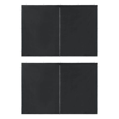 Paroi anthracite fermeture éclair - 2pcs 