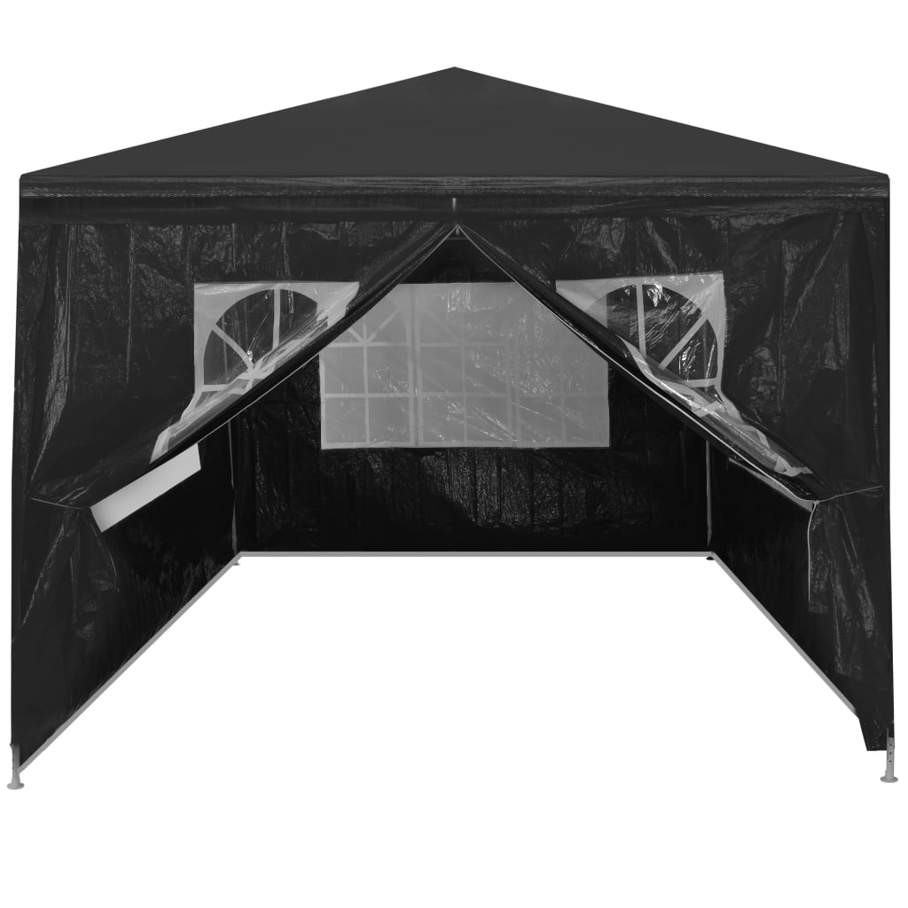 Tente de réception anthracite avec parois fenêtre 3x4m 