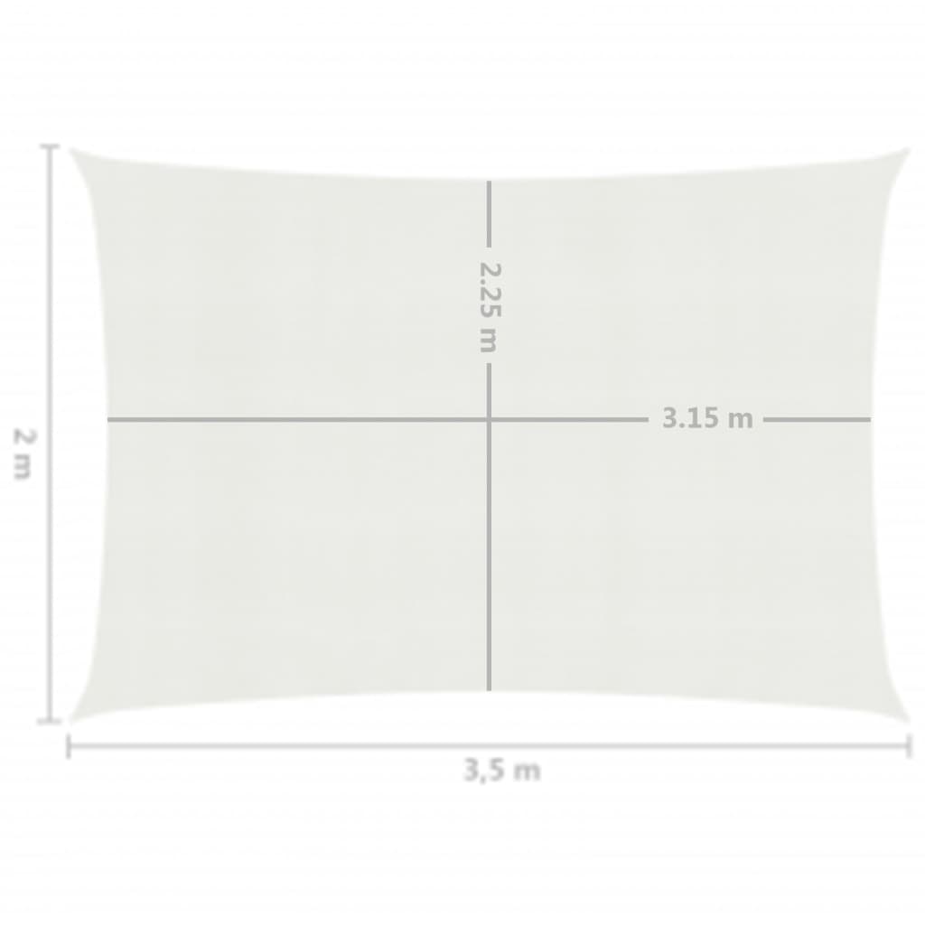 voiel d'ombrage blanc 2x3.5m