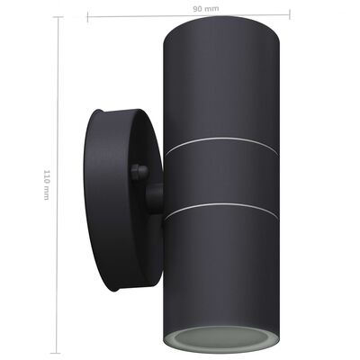 Applique murale LED d'extérieur 2 pcs