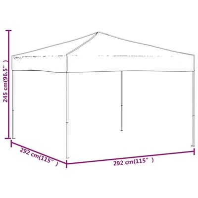 Tente de réception pliable Bleu 3x3m